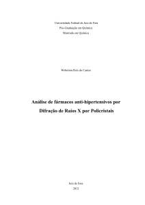 Análise de fármacos anti-hipertensivos por Difração de Raios X por