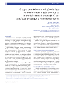 O papel do médico na redução do risco residual da transmissão do