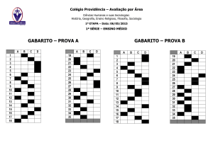 Colégio Providência – Avaliação por Área