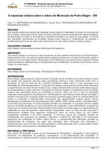 9º SINAGEO - Simpósio Nacional de Geomorfologia