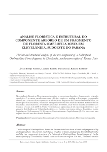 análise florística e estrutural do componente arbóreo de um