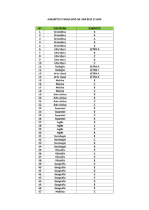 Gabarito 4º SIMULADO ONLINE 2014/2 2º Ano Ensino Médio