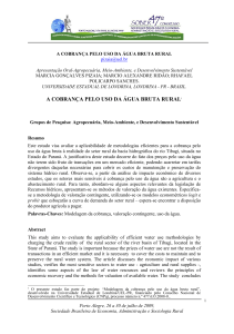 a cobrança pelo uso da água bruta rural1