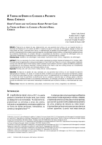 A teoria de orem e o cuidado a paciente renal crônico