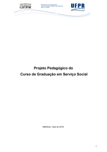 Projeto Pedagógico do Curso de Graduação em Serviço Social