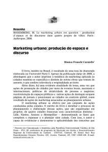 Marketing urbano: produção do espaço e discurso