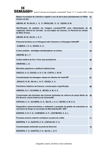 Mapas Municipais de Cobertura Vegetal e Uso da Terra para