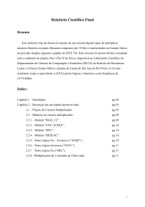 Relatório Científico Parcial – PIBIC/CNPq