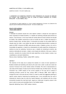 marketing no futebol: o caso américa (mg) "a importância do