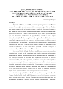 jesus, um produto à venda análise crítica da evolução histórica das