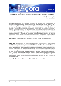 VENTILAÇÃO MECÂNICA: Avaliando o
