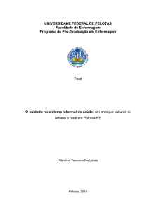 O cuidado no sistema informal de saúde