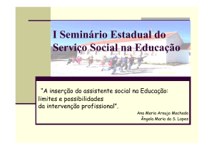 I Seminário Estadual do Serviço Social na Educação - cress-ma