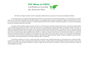PUC Minas em Poços de Caldas na COP 21
