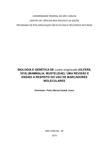 BIOLOGIA E GENÉTICA DE Lontra longicaudis (OLFERS, 1818