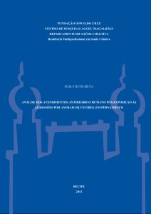ANÁLISE DOS ATENDIMENTOS ANTIRRÁBICO HUMANO PÓS