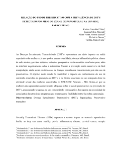 relação do uso de preservativo com a prevalência de dst`s