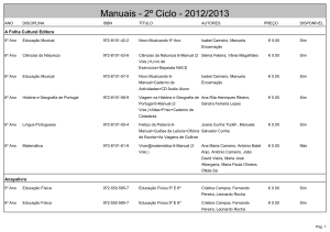 Manuais - 2º Ciclo - 2012/2013