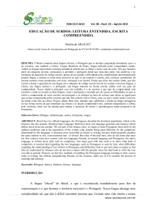 educação de surdos: leitura entendida, escrita