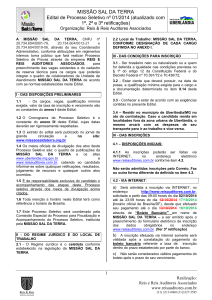 A MISSÃO SAL DA TERRA – UAI PAMPULHA, CNPJ nº 20