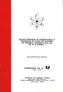 ALGUNS PROBLEMAS DE HIDRODINÂMICA E CONVECÇÃO DE