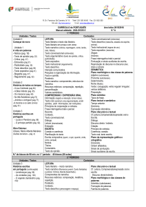 DIÁLOGOS 6 6.º A 1.º PERÍODO Unidades / Textos Conteúdos