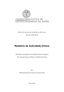 Relatório de Atividade Clinica