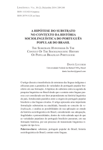 A hipótese do substrato no contexto da história sociolinguística do