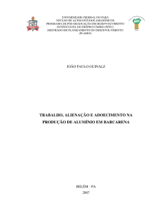 trabalho, alienação e adoecimento na produção de alumínio em