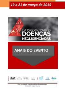 Anais do II Simpósio Sul Mineiro de Doenças Negligenciadas