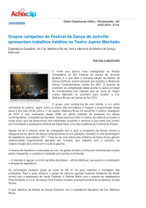 Grupos campeões do Festival de Dança de Joinville apresentam