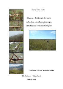 Riqueza e distribuição de insetos galhadores em arbustos
