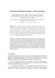 Oliveira, M. . Análise de aprendizagem preditiva - Cefor
