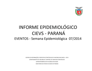 informe epidemiológico cievs - paraná