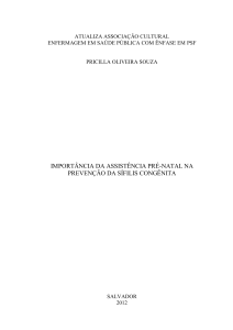 importância da assistência pré-natal na prevenção da sífilis congênita