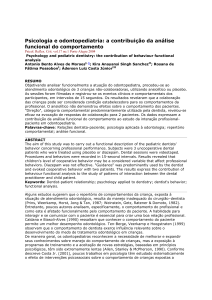 Psicologia e odontopediatria: a contribuição da análise funcional do