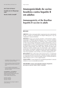 Imunogenicidade da vacina brasileira contra hepatite B em adultos