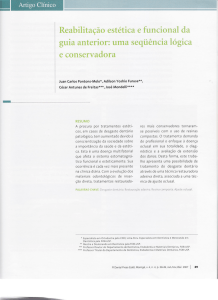 Reabilitação estética e funcional da guia anterior: uma seqüência