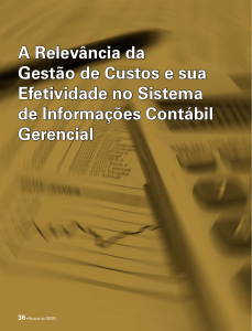 A Relevância da Gestão de Custos e sua Efetividade no Sistema de