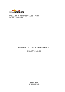 psicoterapia breve psicanalítica