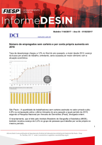 Número de empregados sem carteira e por conta própria aumenta