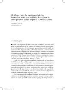 Gestão de riscos das mudanças climáticas: uma análise sobre