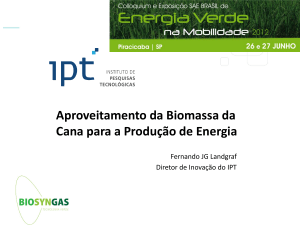 Aproveitamento da Biomassa da Cana para a Produção de Energia
