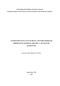 ACOMETIMENTO DA FUNÇÃO RENAL NOS PORTADORES DE