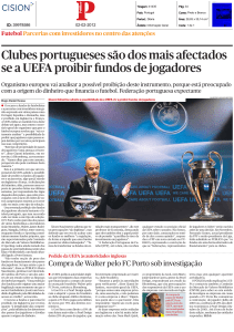 Clubes portugueses são dos mais afectados se a UEFA proibir