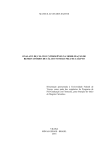 OXALATO DE CÁLCIO E NITROGÊNIO NA MOBILIZAÇÃO DE