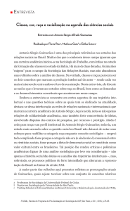 Classe, cor, raça e racialização na agenda das ciências sociais