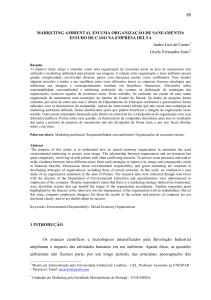 MARKETING AMBIENTAL EM UMA ORGANIZAÇÃO DE