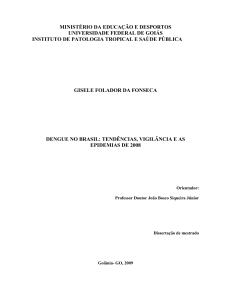 Dengue no Brasil: tendências, vigilância e as - IPTSP