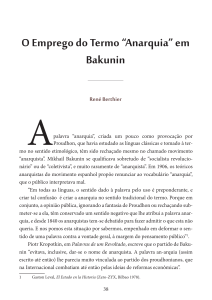 O Emprego do Termo “Anarquia” em Bakunin